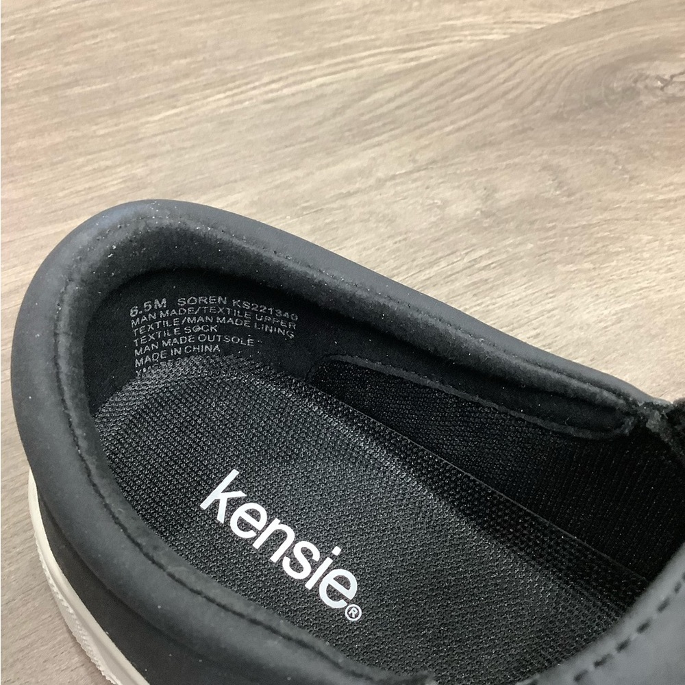 Kensie Soren USA 6.5 Black Loafers Side Zipper Sneakers Shoes Suede Durable NWT - Picture 7 of 7